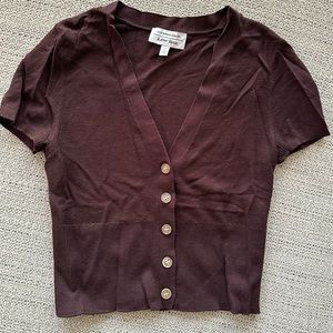 Other Stories Brown short sleeve top